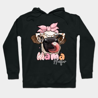 Mama Mother's Day Funny Cow Bandana Hoodie